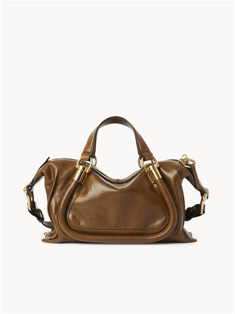 chloe paraty mini 代购|Mini Paraty 24 bag in shiny leather .